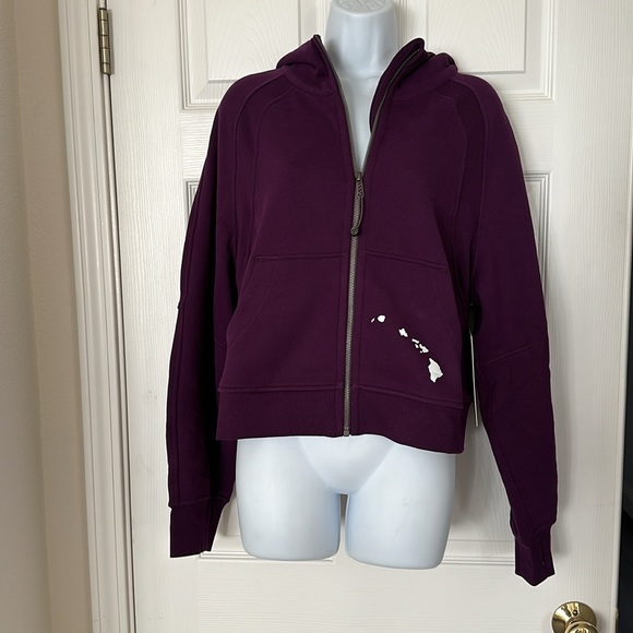 LULULEMON Hawaii SCUBA Oversized Full Zip HOODIE Dramatic Magenta Purple M/L ๐ - Picture 1 of 13